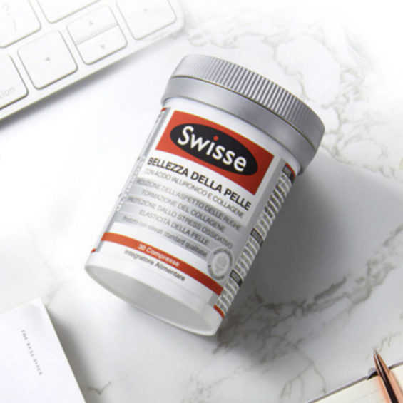 Swisse 斯維詩(shī) 口服玻尿酸水光片 30粒保健產(chǎn)品包裝創(chuàng)意設(shè)計(jì)欣賞(圖3)