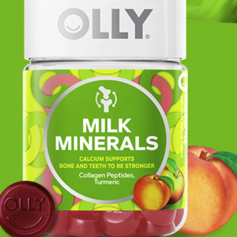 OLLY 強韌糖 蘋果桃子味 51粒保健產品包裝創意設計欣賞(圖4)