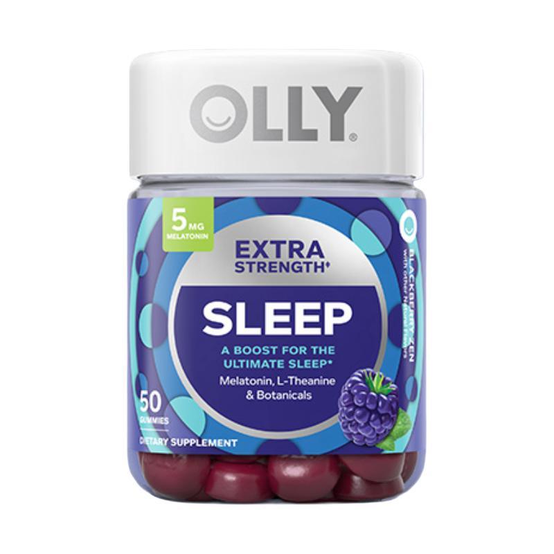 OLLY 好睡糖加強版 黑莓薄荷味 50粒保健產品包裝創意設計欣賞(圖2)