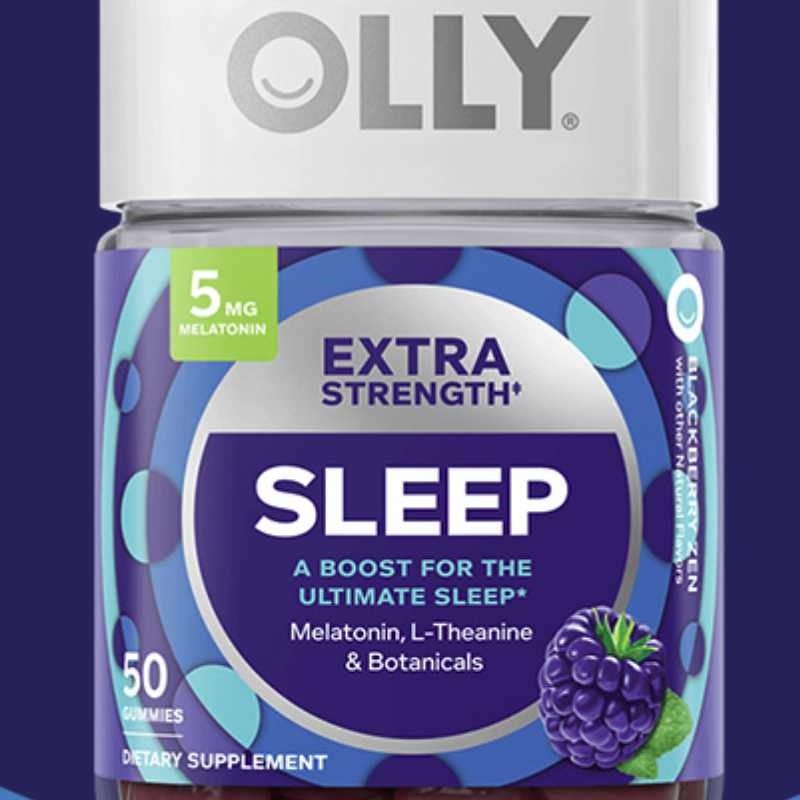 OLLY 好睡糖加強版 黑莓薄荷味 50粒保健產品包裝創意設計欣賞(圖5)