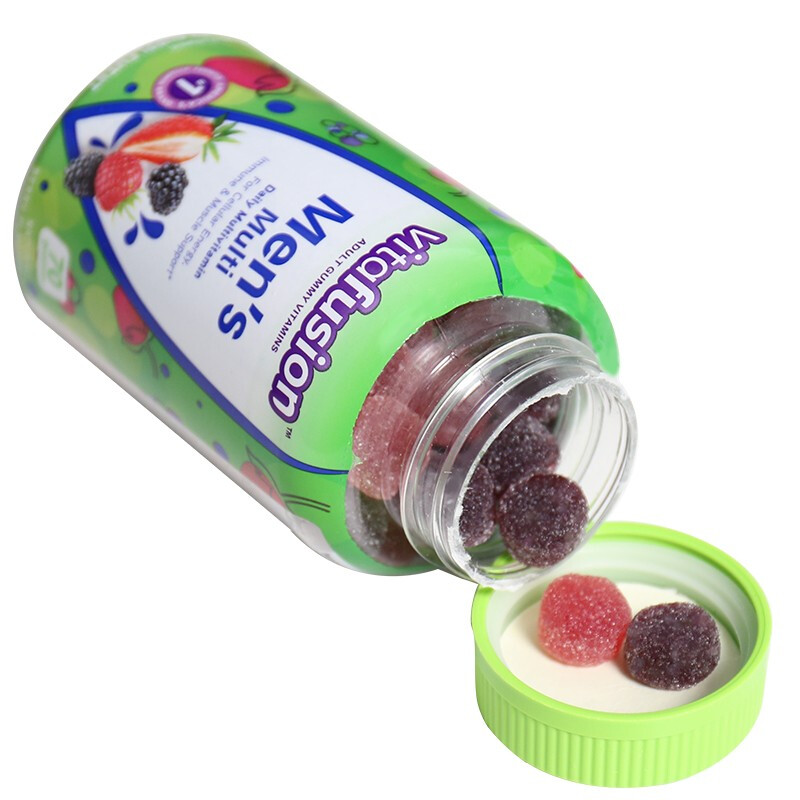 vitafusion 男士復合維生素軟糖 70粒保健產品包裝創意設計欣賞(圖2)