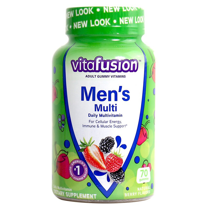 vitafusion 男士復合維生素軟糖 70粒保健產品包裝創意設計欣賞(圖1)