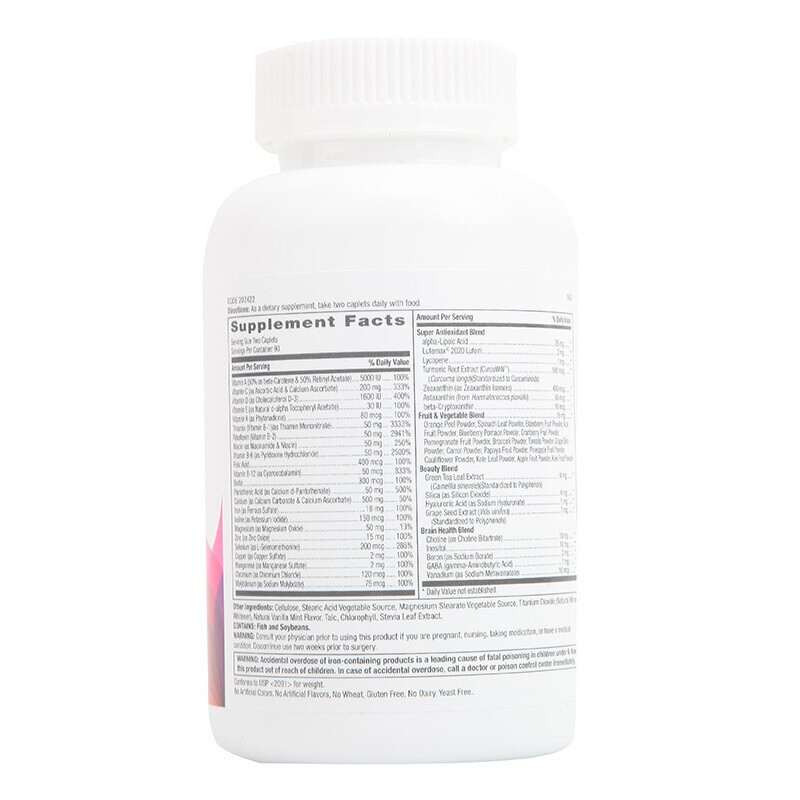 GNC 健安喜 女性維生素礦物質復合緩釋片 180片保健產品包裝創意設計欣賞(圖3)