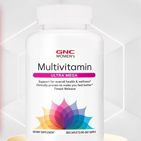 GNC 健安喜 女性維生素礦物質復合緩釋片 180片保健產品包裝創意設計欣賞(圖4)