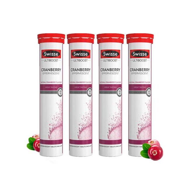 Swisse 斯維詩 蔓越莓泡騰片 20片*4支保健產品包裝創意設計欣賞(圖1)