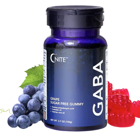 GNITE GABA 褪黑素軟糖 葡萄味 100g保健產品包裝創意設計欣賞(圖2)