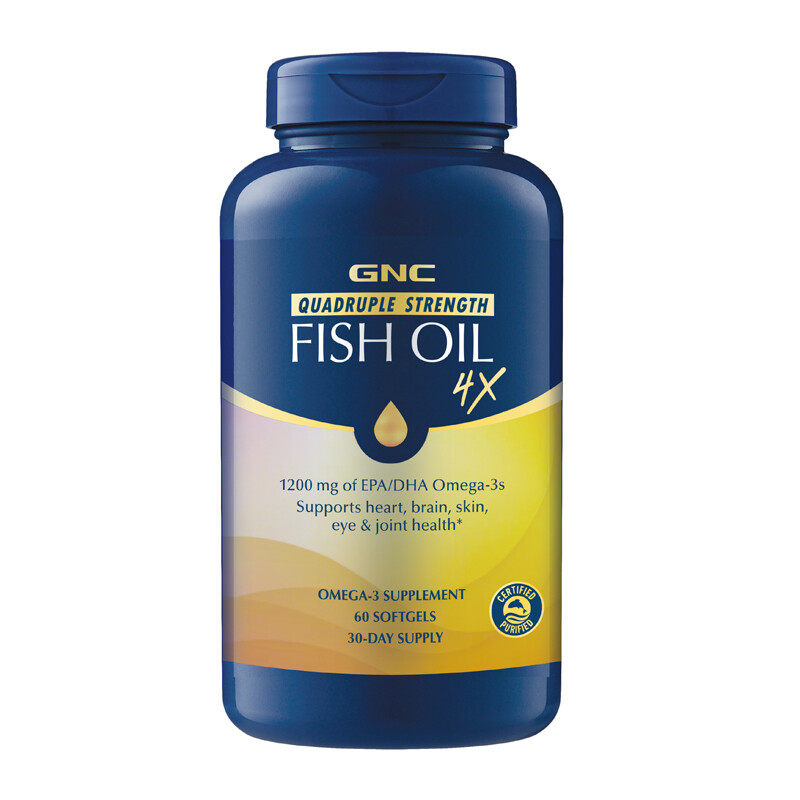 GNC 健安喜 四倍濃縮鉑金魚油 60粒保健產品包裝創意設計欣賞(圖1)