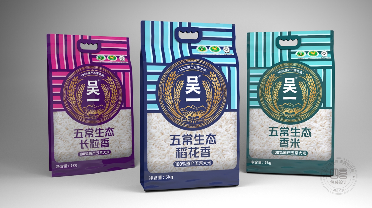 五常大米包裝這樣設計好賣貨(圖1) 五常大米包裝這樣設計好賣貨(圖1)