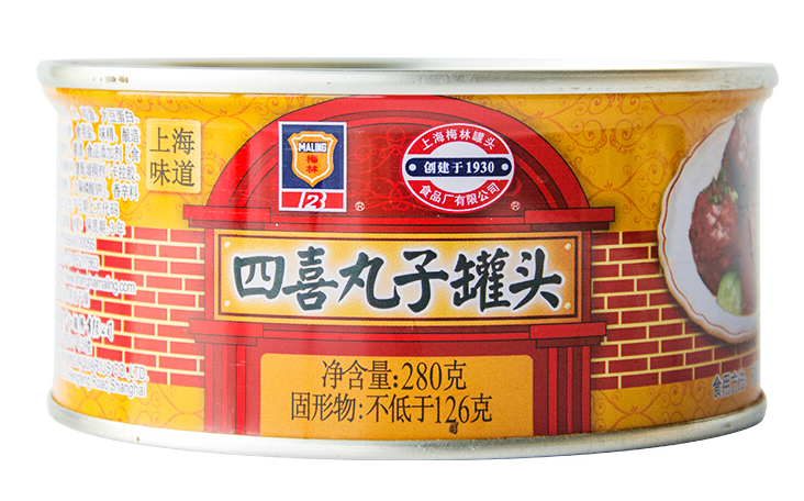 四喜丸子罐頭包裝如何設計(圖1)