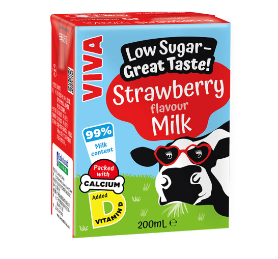 0蔗糖草莓口味牛奶包裝設計作品欣賞(圖1)