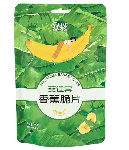 休閑零食香蕉脆片包裝袋設計作品欣賞(圖1)