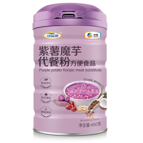 灌裝紫薯魔芋代餐粉包裝設計欣賞(圖1)