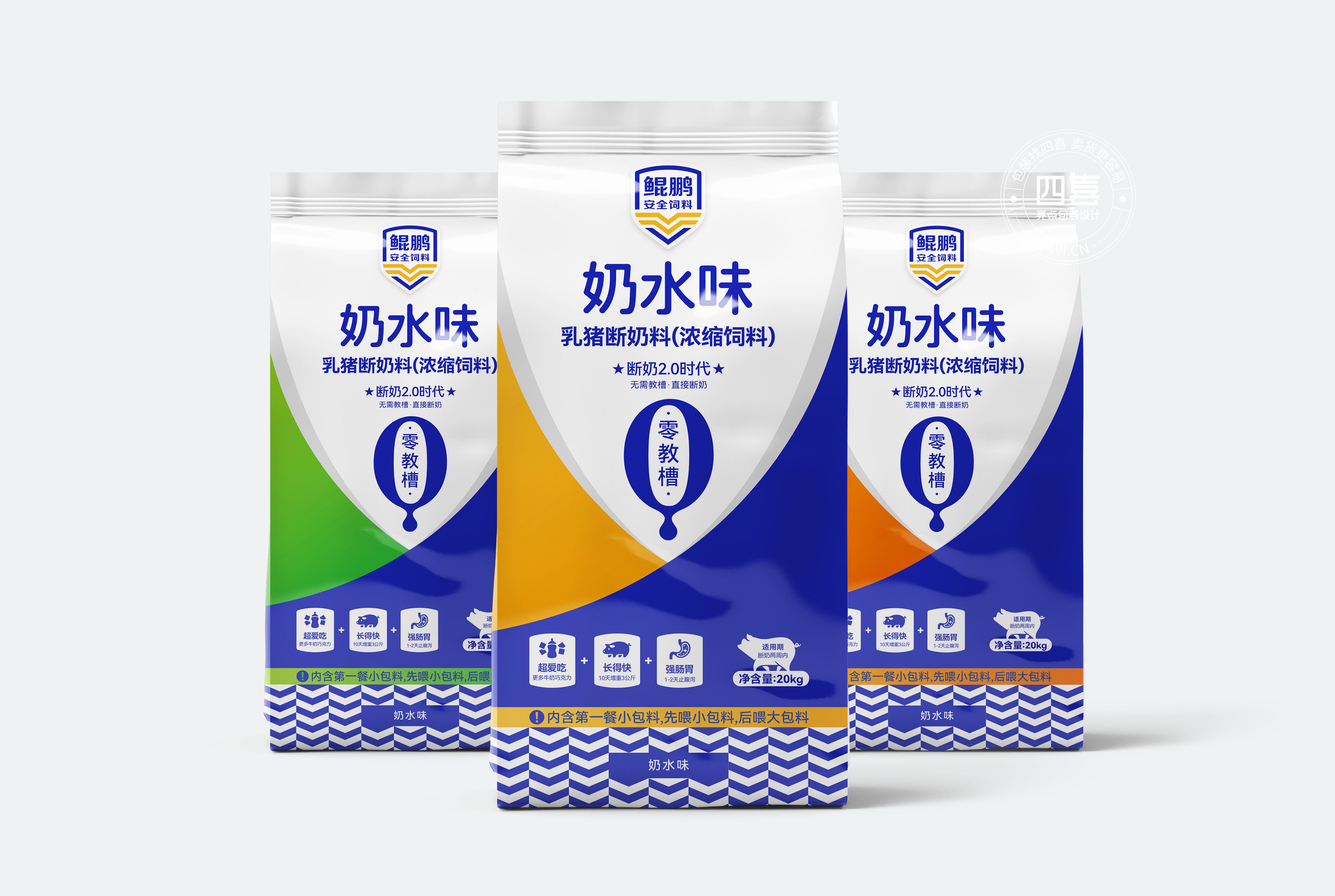 奶水味濃縮豬飼料包裝設計欣賞(圖1)