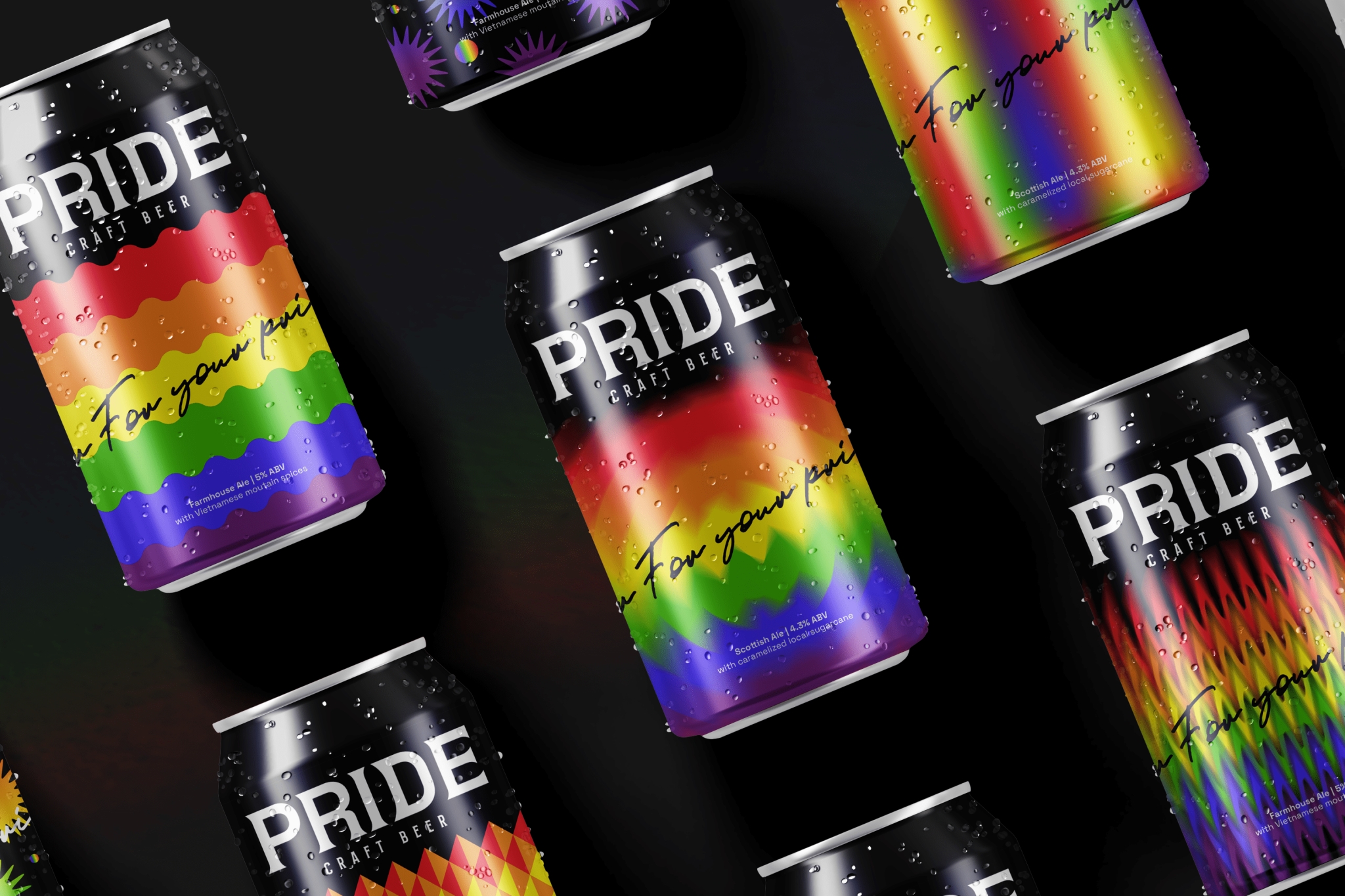 六種不同色調(diào)的灌裝啤酒包裝設(shè)計(圖1) 六種不同色調(diào)的灌裝啤酒包裝設(shè)計(圖1)