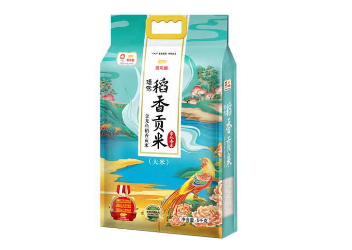稻香貢米包裝袋設計怎么做好(圖1)
