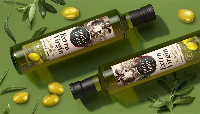 瓶裝特級初榨橄欖油包裝設(shè)計(jì)欣賞(圖1)