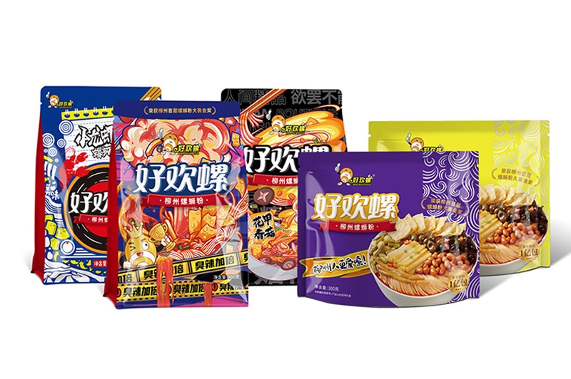 好歡螺柳州螺螄粉包裝信息設(shè)計升級