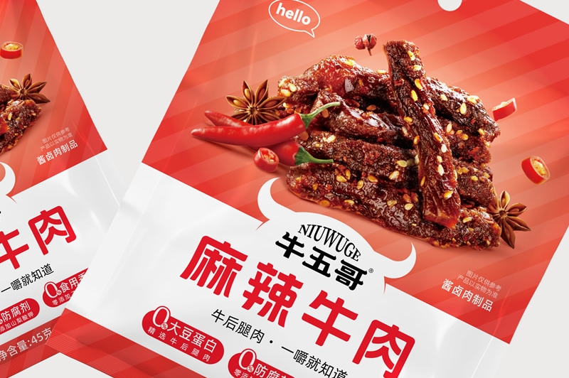 四喜案例“牛五哥”牛肉干：用包裝設(shè)計(jì)撬動(dòng)貨架競(jìng)爭(zhēng)力，打造高復(fù)購(gòu)零食品牌
