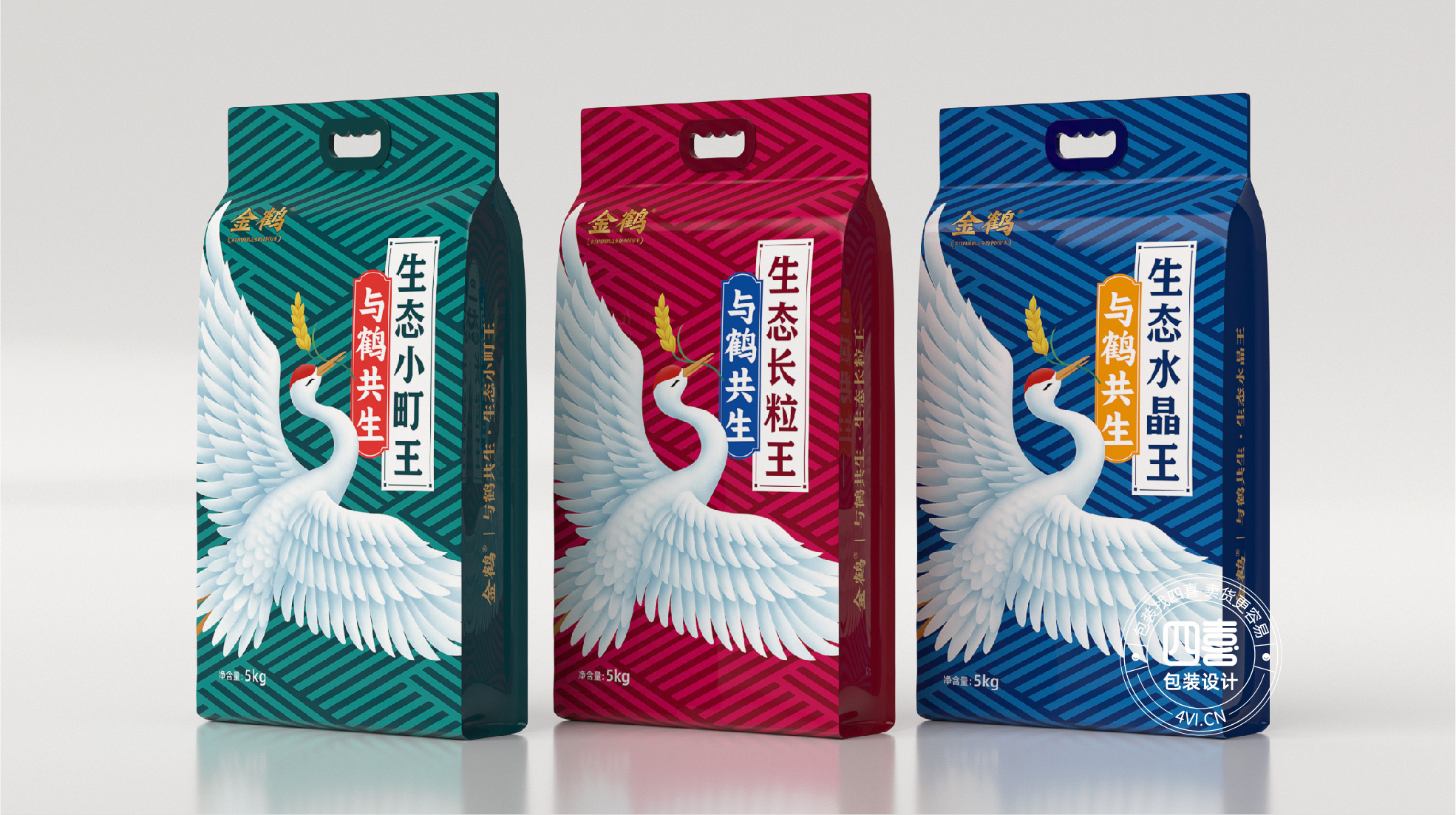東北金鶴大米電商款包裝設計(圖3) 東北金鶴大米電商款包裝設計(圖3)