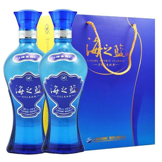 創(chuàng)意酒包裝設(shè)計洋河海之藍藍色經(jīng)典綿柔型白酒瓶整箱裝產(chǎn)品包裝設(shè)計欣賞(圖3)