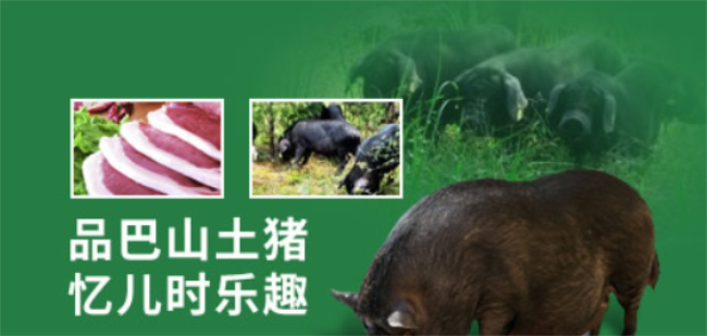 巴山土豬肉 巴山土豬品牌logo與食品包裝設計欣賞(圖2)