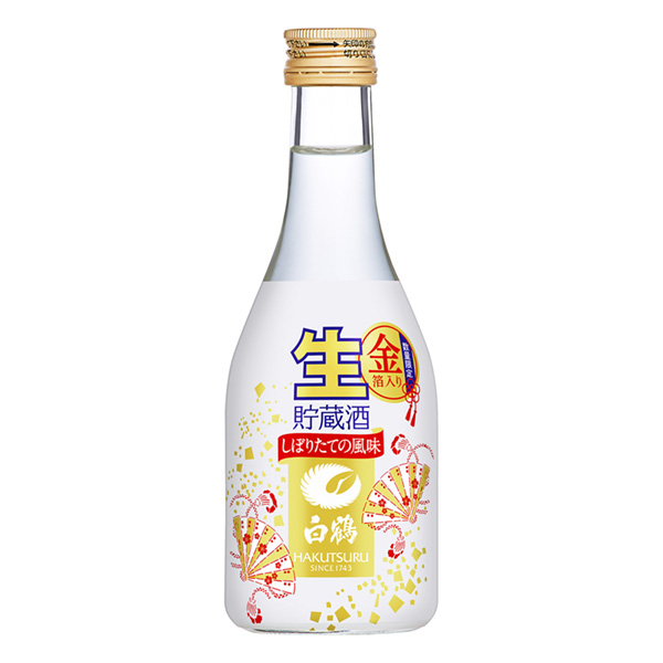 食品包裝設(shè)計欣賞上撰白鶴螺栓生貯藏酒金箔入白鶴酒造包裝設(shè)計欣賞(圖1)