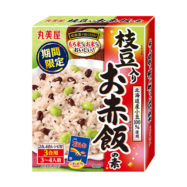 食品包裝設(shè)計(jì)欣賞限時(shí)加入毛豆的紅豆飯之素丸美屋食品工業(yè)包裝設(shè)計(jì)欣賞(圖1)