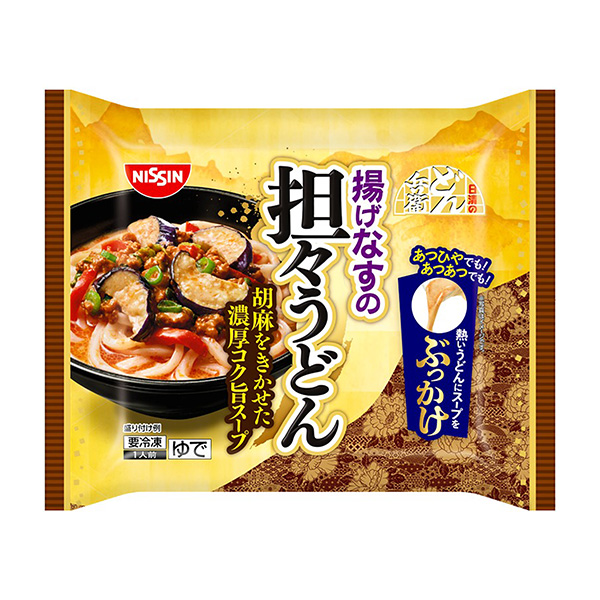 冷凍日清的烏冬兵衛(wèi)油炸豆腐擔(dān)烏冬面澆風(fēng)格日清食品冷凍包裝設(shè)計(jì)欣賞(圖1)