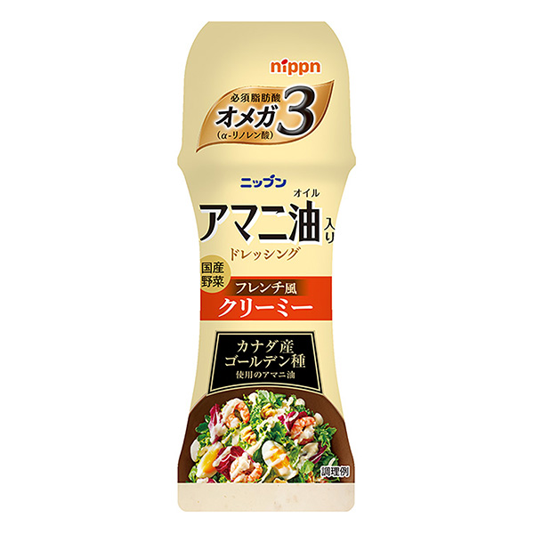 加入NIPPN亞麻籽油的調味汁法式奶油包裝設計欣賞(圖1)