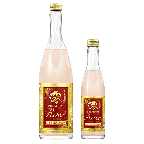 松竹梅白壁藏潼PREMIUM ROSE 火花清酒包裝設計欣賞(圖1)