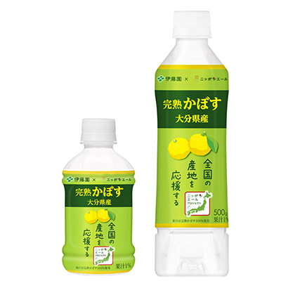 日本耶魯大分縣產熟透的稻草人伊藤園果實清涼飲料包裝設計(圖1)