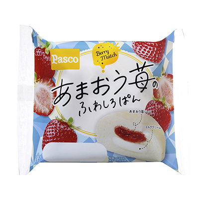 海味草莓的蓬松面包敷島制面包面包麥片類包裝設計(圖1)