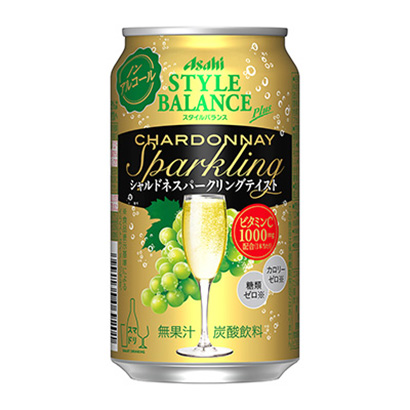 阿薩希風格平衡沙爾多內斯公園風味朝日啤酒果實清涼飲料包裝設計(圖1)