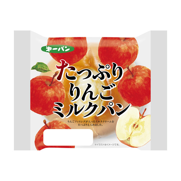 充足的蘋果牛奶面包第一屋制面包包裝設(shè)計(圖1)