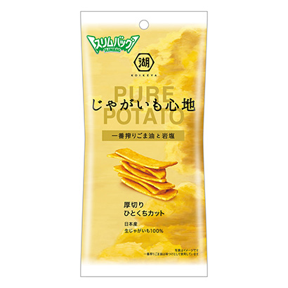 纖薄包土豆切一口最能榨取芝麻油和巖鹽湖池屋點(diǎn)心包裝設(shè)計(圖1)