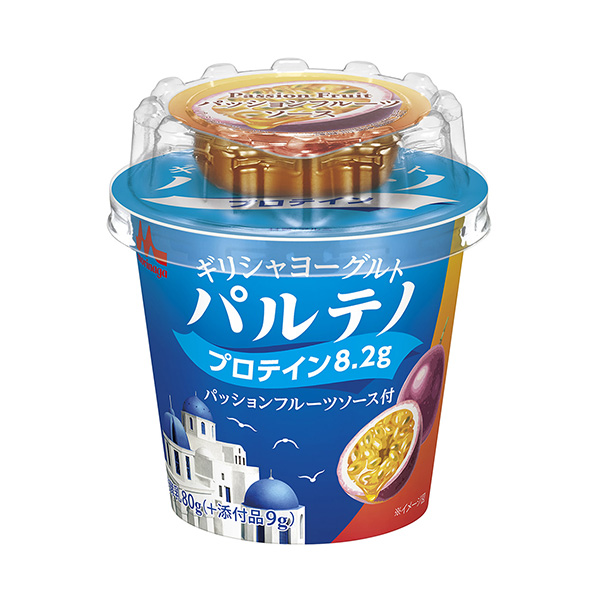 希臘酸奶帶帕爾特諾西番蓮醬森永乳業(yè)甜點酸奶包裝設計(圖1)