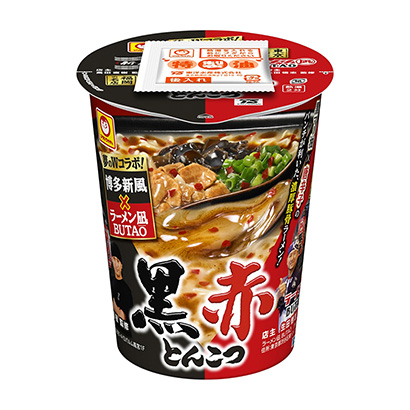 小丸博多新風×拉面凱黑紅蜻蜓東洋水產面類包裝設計(圖1)