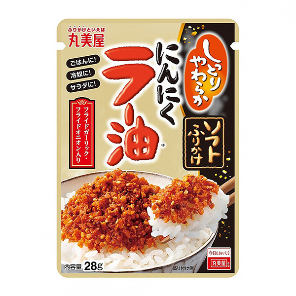 軟撒大蒜辣油丸美屋食品工業(yè)烹飪品包裝設計(圖1)
