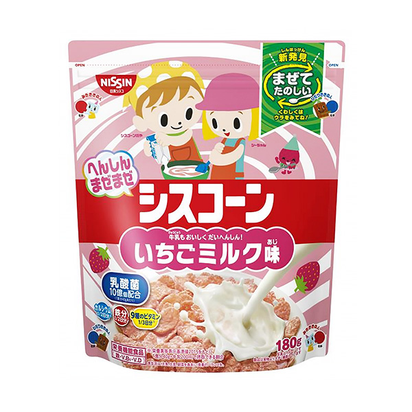 突變混合玉米草莓牛奶味日清思科包裝設計(圖1)