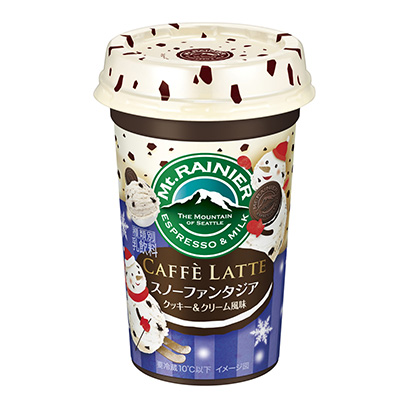 蒙托雷尼亞拿鐵咖啡諾幻想餅干和奶油風味森永乳業乳相關飲料包裝設計(圖1)