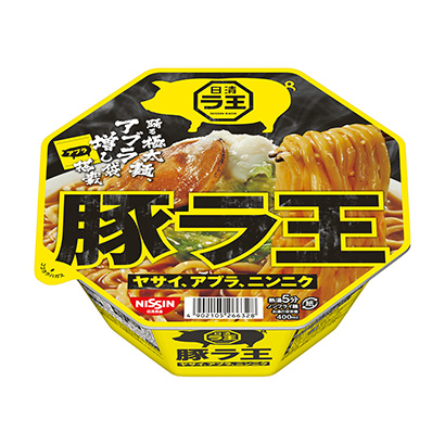 日清豬王、、大蒜日清面類(lèi)包裝設(shè)計(jì)(圖1)