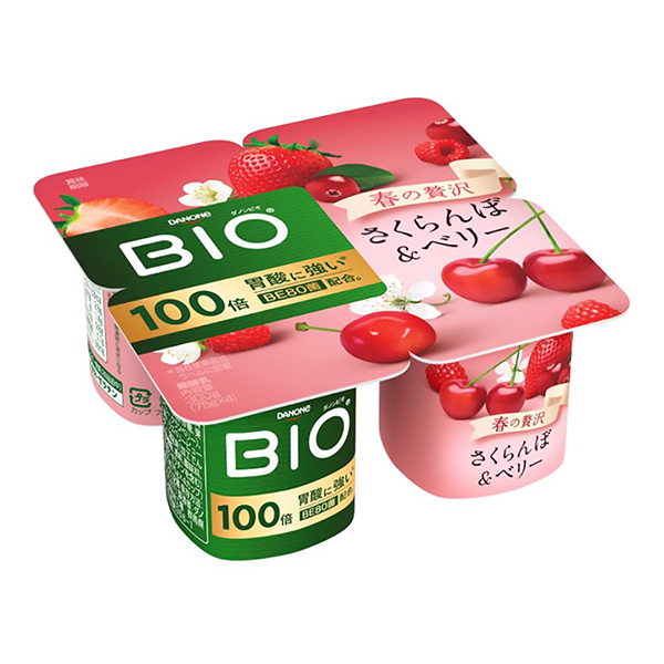 達能比奧酸奶櫻桃&amp;漿果包裝設計欣賞(圖1)