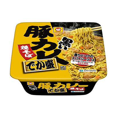 麥爾黑色的豬咖喱炒面加盛東洋水產面類包裝設計(圖1)