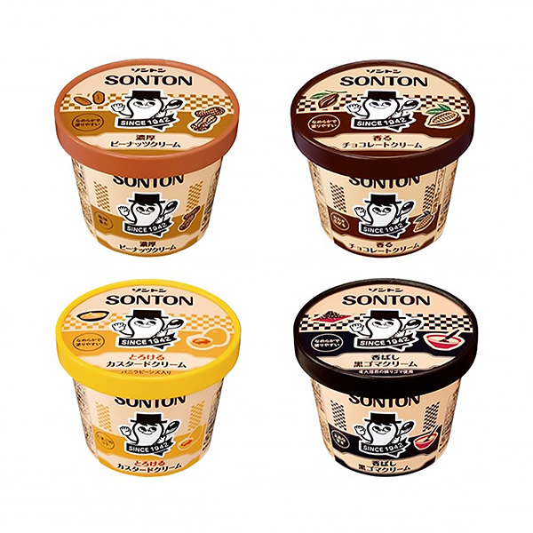 家庭杯濃郁花生奶油芬芳的巧克力奶油融化的蛋奶香香黑芝麻奶油松頓年月發售(圖1)