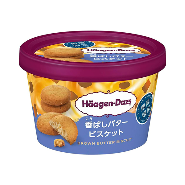 哈根達斯迷你杯香香黃油餅干限時哈根達斯日本食品飲料包裝設計(圖1)