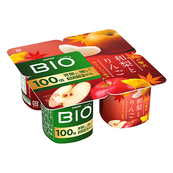 達能酸奶和梨和蘋果達能日本食品飲料包裝設計(圖1)