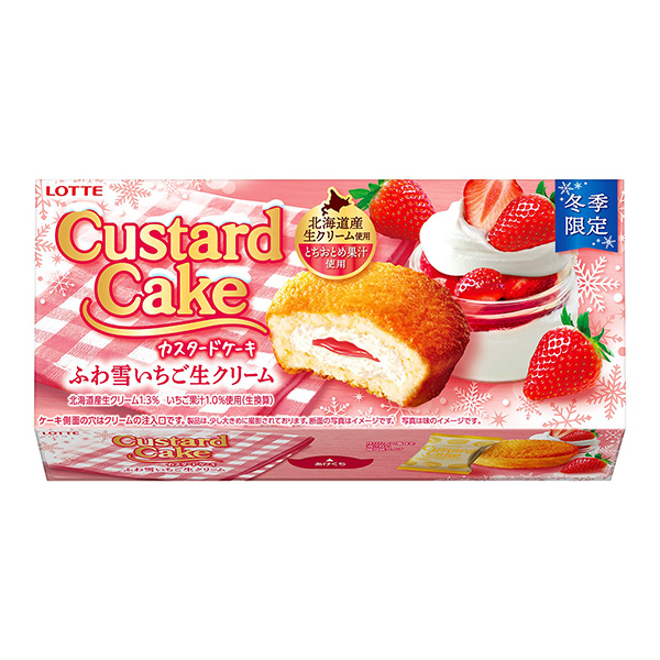 蛋糕卷蓬松雪草莓鮮奶油樂天食品飲料包裝設(shè)計(圖1)