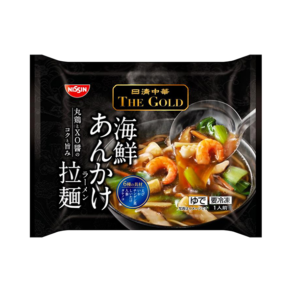 包裝設計欣賞冷凍日清中華THE GOLD ＜海鮮燴面＞ (日清食品冷凍) (圖1)