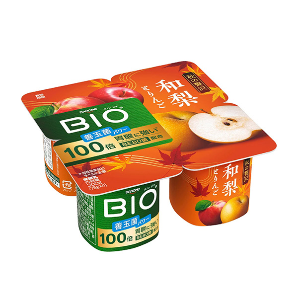 包裝設計欣賞達能酸奶＜和梨和蘋果＞ (達能日本) (圖1)